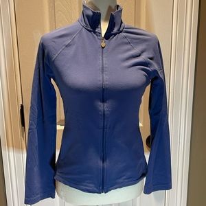 Beyond Yoga Zip up  Soft Exercise Workout Pocketed Jacket Size Small PurpleBlue